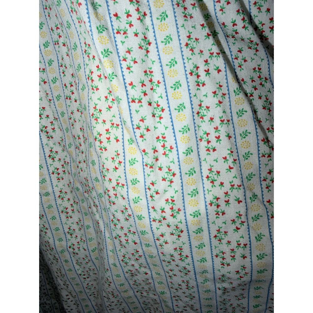 Vintage Handmade Prairie Dress Floral Double Breasted Snap Front Pockets large - Picture 6 of 7